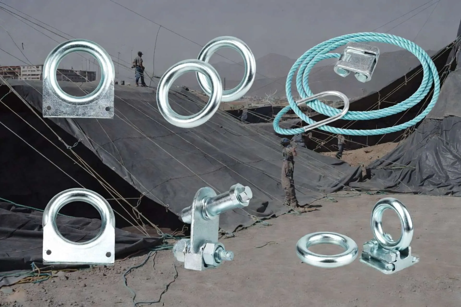 Accesorios de Instalación (Ojalillos, Sogas, Tensores, Tubos) — Vista general del producto