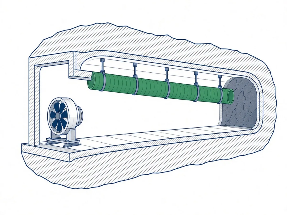 Esquema explicativo del término Manga de ventilación
